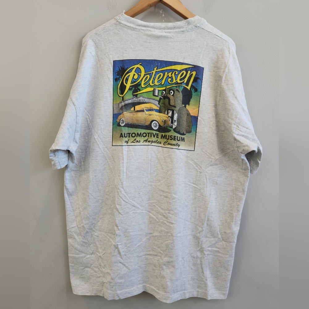 Petersen Automotive Museum Los Angeles Vintage USA Made Gray Shirt Men's XXL